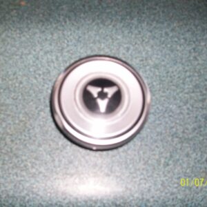61-68 Black and silver horn button NOS