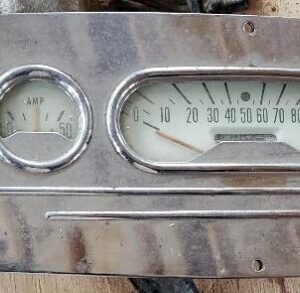 61-68 White face gauges with oil light  or oil gauge with CHROME face plate