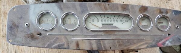 61-68 White face gauges with oil light  or oil gauge with CHROME face plate